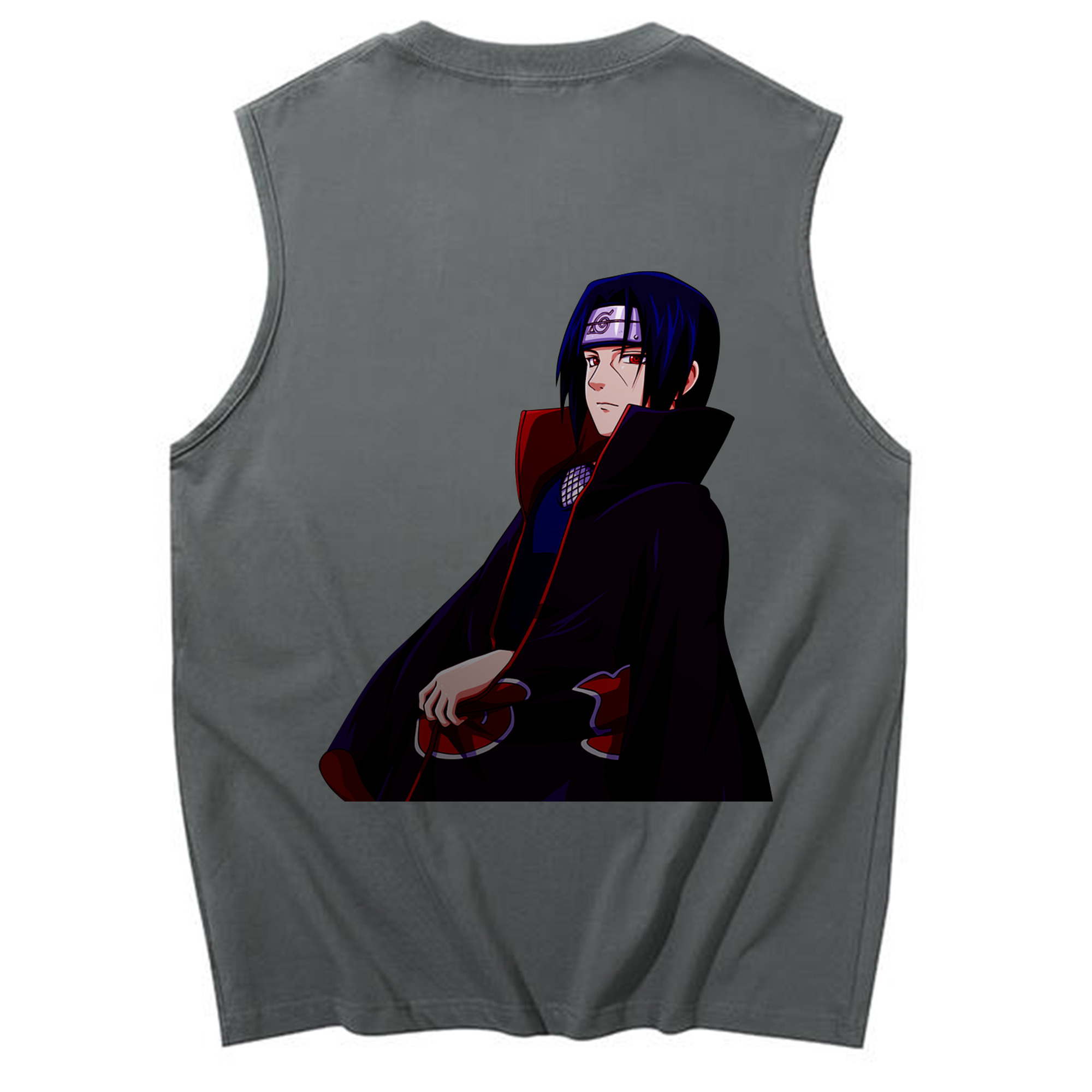 （画像用） NARUTO -ナルト- うちは イタチ Uchiha Itachi コットン100％タンクトップ（背面プリント）